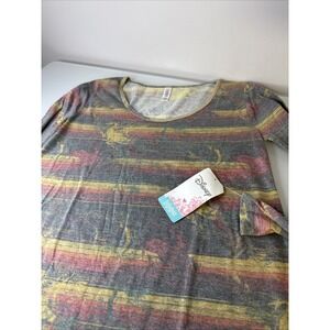 Disney LuLaRoe Lynnae Long Sleeve Shirt Dragons Colorful Size Small New With Tag